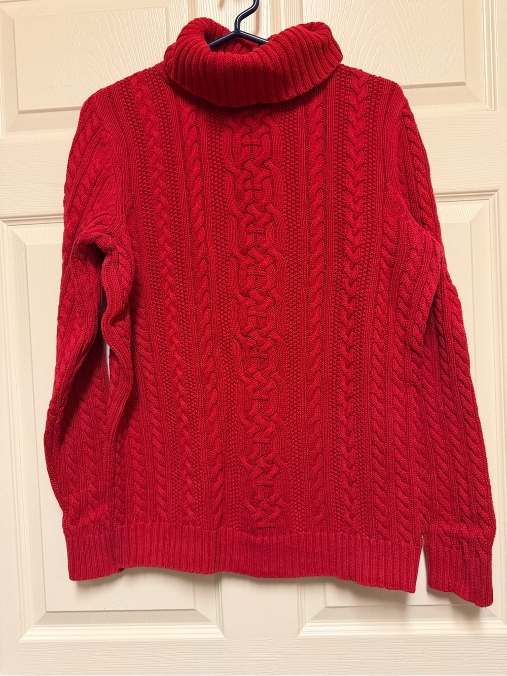croft & barrow Red Cable-Knit Turtleneck Sweater